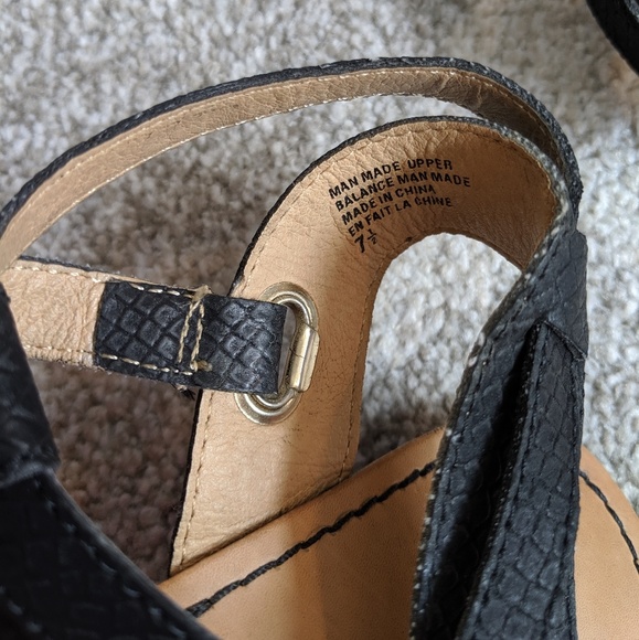 BCBG Black Strap Flat Sandals - Picture 5 of 6